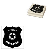 Badge politieagent 	rubberstempel (Gestempeld)