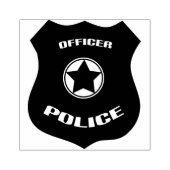 Badge politieagent 	rubberstempel (Afrduk)