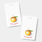 Badge Pomme 3-d (Avant & arrière)