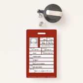 Badge Pompier (Back with Retractable)