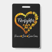 Badge Pompier Camion Arbre de Noël Hommes Femmes (Back)