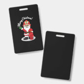 Badge Pompier de Noël Santa Hiver (Avant & arrière)