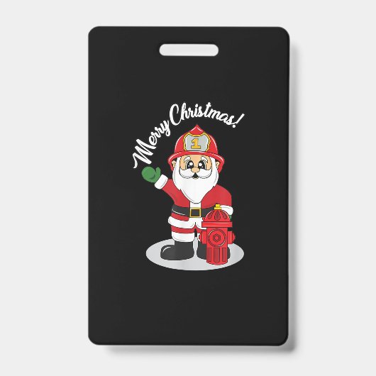 Badge Pompier de Noël Santa Hiver (Avant)
