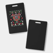 Badge Pompier Drôle Noël Joli Amour Dons (Avant & arrière)