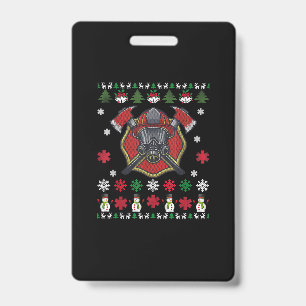 Badge Pompier Drôle Noël Joli Amour Dons