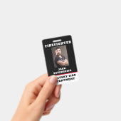 Badge Pompier en noir et blanc (Manuel / portable)