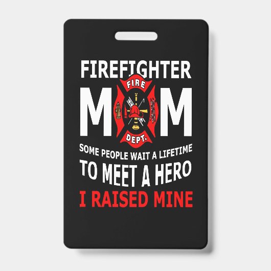 Badge Pompier | Firefighter Maman Quelques personnes (Avant)
