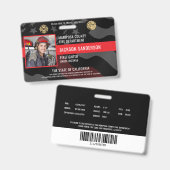 Badge Pompier Service des incendies Photo Code de l'empl (Avant & arrière)