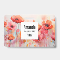 Poppies d'aquarelle rouge dans un champ