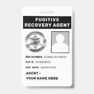 Badge Porte-badge de cordon d'agent de récupération de f