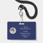 Badge Porte-badge de sangle ID horizontal Affaires Médic (Arrière avec lanière)