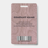 Badge Porte-badge d'identification professionnel en faux (Arrière)