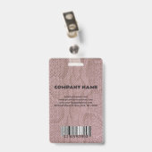 Badge Porte-badge d'identification professionnel en faux (Arrière avec clip)