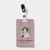 Badge Porte-badge d'identification professionnel en faux (Avant avec clip)