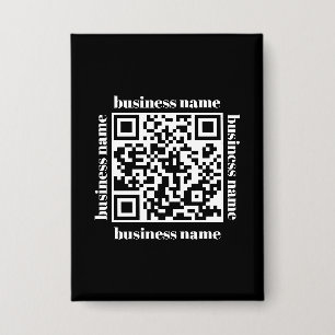 Badge porte-clés d'entreprise code QR minimaliste budget