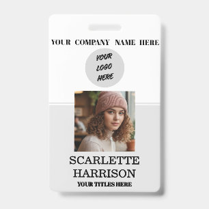 Badge Porte-nom d'affaires d'employé de société personna
