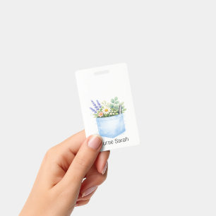 Badge Porte-nom personnalisé avec poche pour blouses ave