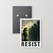 Badge Portland Frog Protest (Recto/Verso)