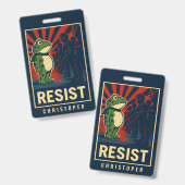 Badge Portland Frog Protest (Recto et verso)