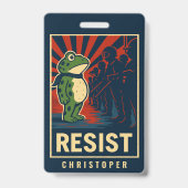 Badge Portland Frog Protest (Dos)