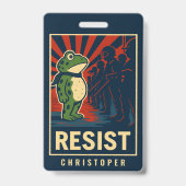 Badge Portland Frog Protest (Face)