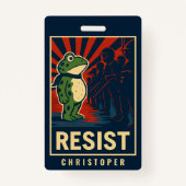 Badge Portland Frog Protest (Dos)