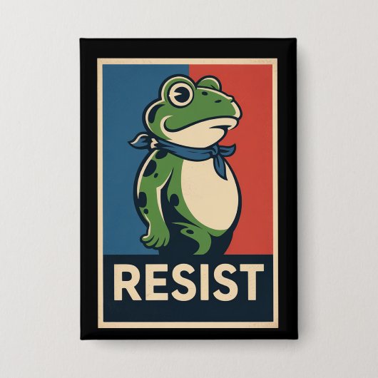 Badge Portland Frog Protest Anti Ice Resistance I Stand (Recto)