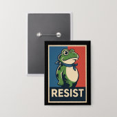 Badge Portland Frog Protest Anti Ice Resistance I Stand (Recto/Verso)