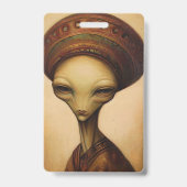 Badge Portrait Alien antique (Arrière)