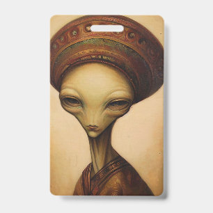 Badge Portrait Alien antique
