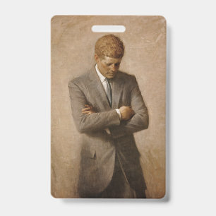 Badge Portrait peint du président américain John Kennedy