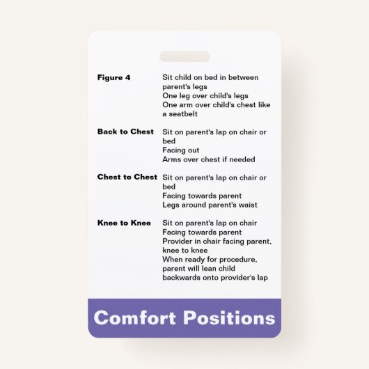 Badge Positionnement de confort (Devant)