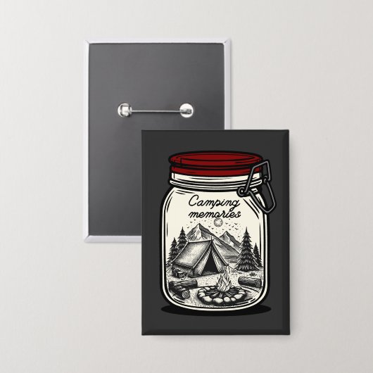 Badge Pot de souvenirs de camping (Recto/Verso)