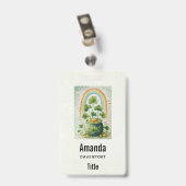 Badge Pot de vieil or et arc-en-ciel (Arrière avec clip)