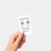 Badge Pot virtuel de pourboires code q r don d'argent Pa (Manuel / portable)