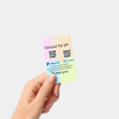 Badge Pot virtuel de pourboires code q r don d'argent Pa (Manuel / portable)