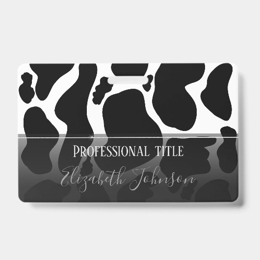 Badge Pots de vache noir simple Animal (Avant)