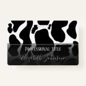 Badge Pots de vache noir simple Animal (Devant)