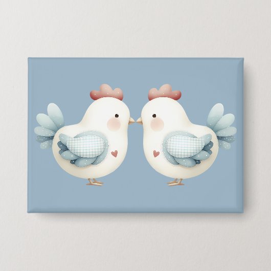 Badge Poulet Pastel Cottagecore (Recto)