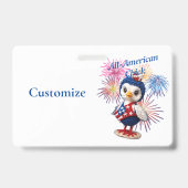 Badge Poulet tout américain Thunder_Cove (Arrière)