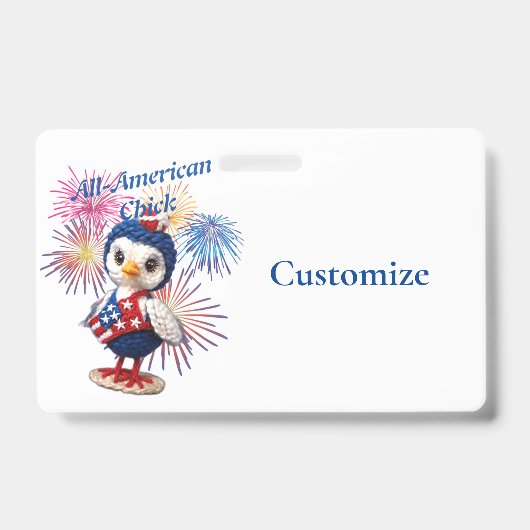 Badge Poulet tout américain Thunder_Cove (Avant)