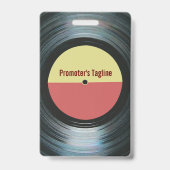 Badge pour accès à votre thème vinyle d'événement (Arrière)