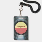 Badge pour accès à votre thème vinyle d'événement (Arrière avec lanière)