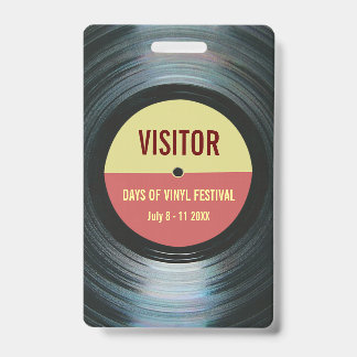 Badge pour accès à votre thème vinyle d'événement