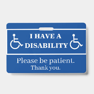Badge pour handicap bleu