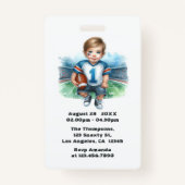 Badge Première année de bas Football Anniversaire VIP Pa (Dos)