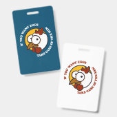 Badge Prenez soin de la poule 1 (Avant & arrière)
