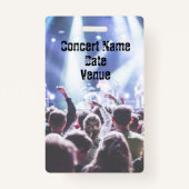 Badge Press Concert Festival Band Event Backstage Pass (Dos)
