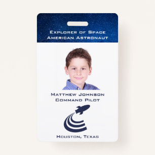 Badge Prétendre l'insigne astronaute pour enfants Person