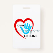 BADGE PRIER 1ER LIFELINE DE VIE JEUNESSE BADINE (Devant)